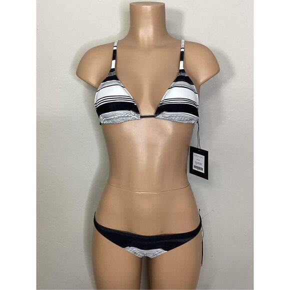 New. Norma Kamali striped bikini. Retails $240. Small - Picture 2 of 10